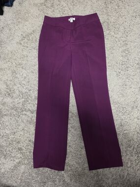 Bar III Plum Straight-Leg Dress Pants